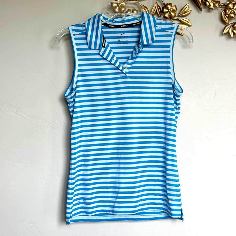 Nike Golf Dri-Fit Striped Polo Tank Top